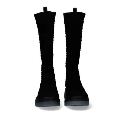 Bota Alta B077-H505 Em Relevo Preto