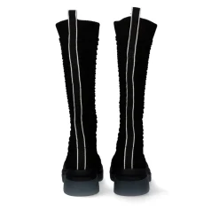 Bota Alta B077-H505 Em Relevo Preto