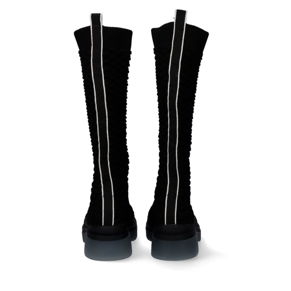 Bota Alta B077-H505 Em Relevo Preto