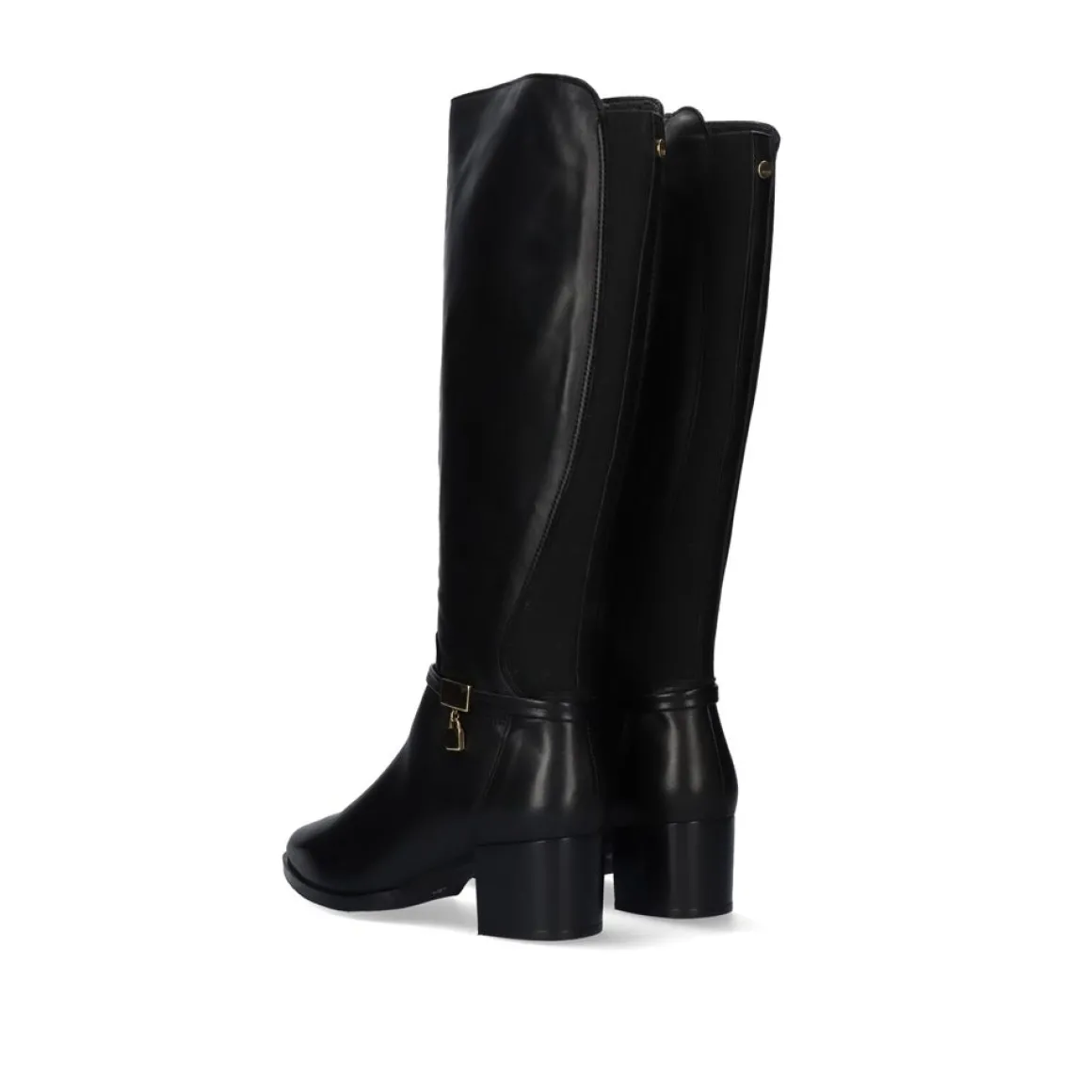 Bota Alta De Couro 748Ha Preto