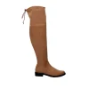Bota Alta Estilo Mosqueteiro Veronica-843 De Microfibra En Camel