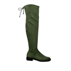 Bota Alta Estilo Mosqueteiro Veronica-843 De Microfibra Em Khaki