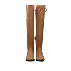 Bota Alta Estilo Mosqueteiro Veronica-843 De Microfibra En Camel