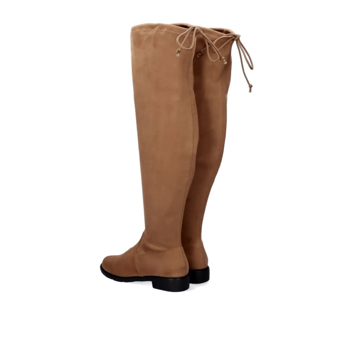 Bota Alta Estilo Mosqueteiro Veronica-843 De Microfibra En Camel