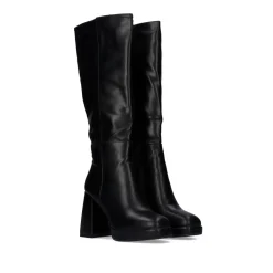 Bota De Cana Alta Rigida W1966D-25 Na Cor Preta