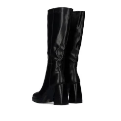 Bota De Cana Alta Rigida W1966D-25 Na Cor Preta