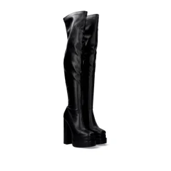 Bota De Salto Alto E Plataforma Dupla T3826-M2737 Em Preto