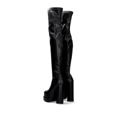 Bota De Salto Alto E Plataforma Dupla T3826-M2737 Em Preto