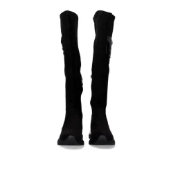 Bota De Salto Alto Em Couro Y2315-H313 Em Preto