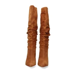 Bota Drapeada Diana-120 Camel Suede