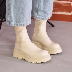 Bota Engomada Estilo Meia T3653-M2587 Em Ice