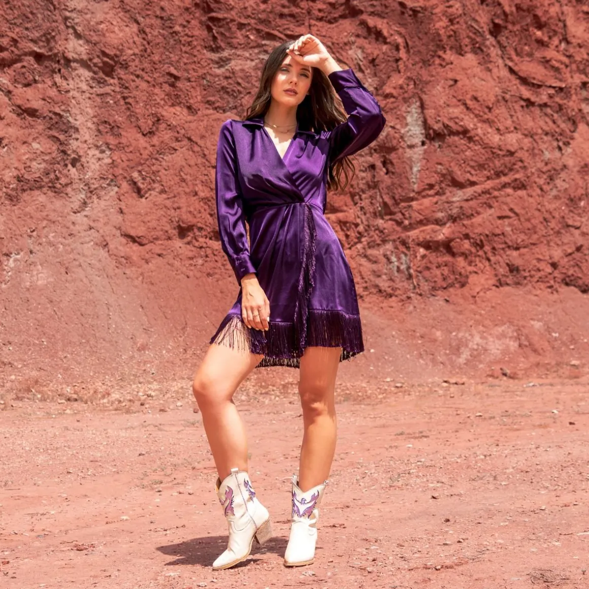 Bota Estilo Cowboy Cesar-710 Offwhite