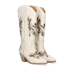 Bota Estilo Cowboy Cesar-720 Offwhite