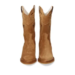 Bota Exe Estilo Cowboy Free-9950 Camel Metalico