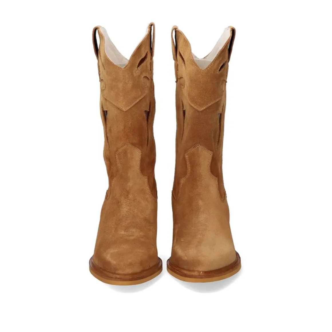 Bota Exe Estilo Cowboy Free-9950 Camel Metalico