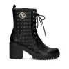 Botas Estilo Militar Com Salto Rita-635 Em Preto