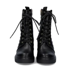 Botas Estilo Militar Com Salto Rita-635 Em Preto