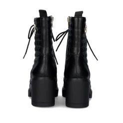 Botas Estilo Militar Com Salto Rita-635 Em Preto