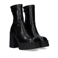 Botina W2113-D65 Com Salto E Plataforma Em Preto