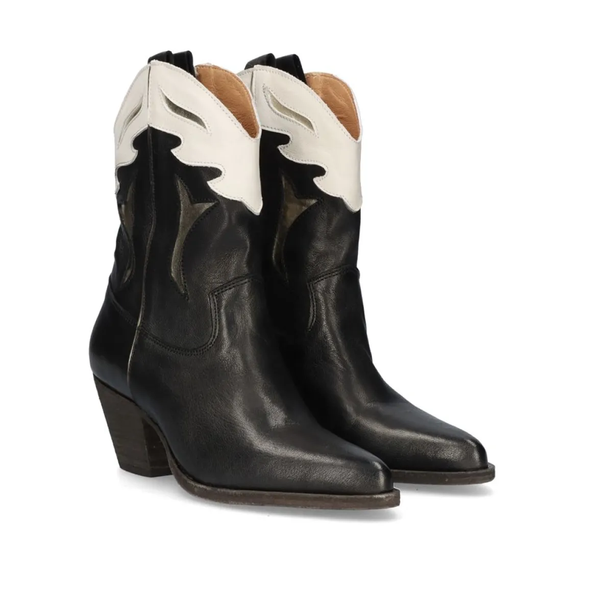 Botines Cowboy Cesar-700 Camel Preto