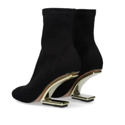 Botins De Microfibra Maggie-600 Preto