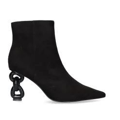 Botins De Salto (>8 Cm) Samantha-810 Microfiber Preto