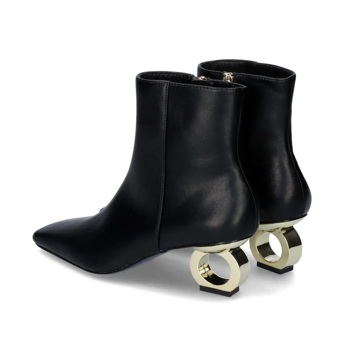 Espolio Com Salto Circular Elena-411 Preto