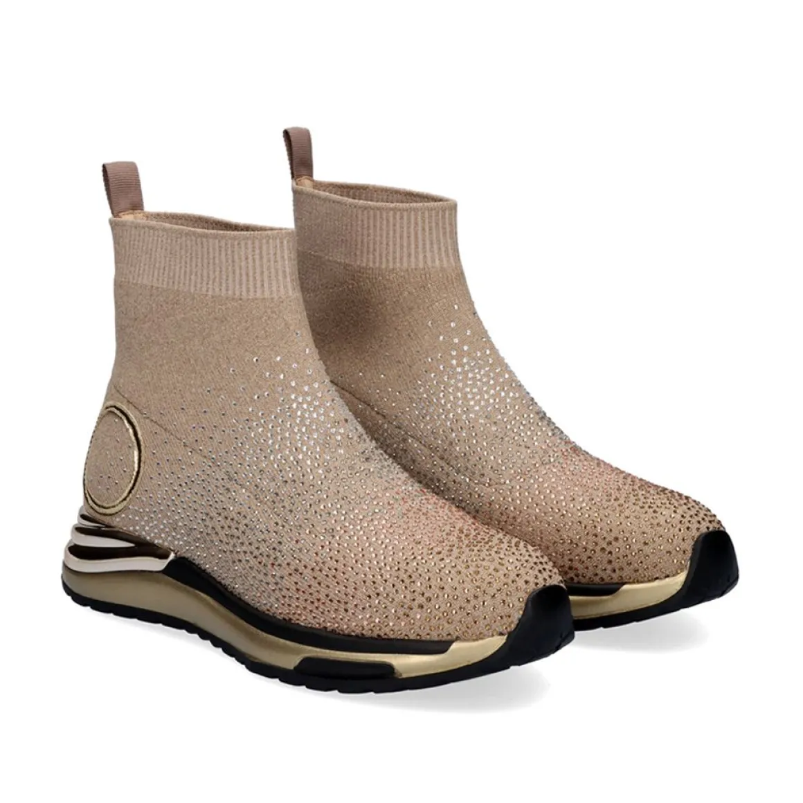 Estilo Meia Y2315-H05 Em Dourado Com Brilhantes