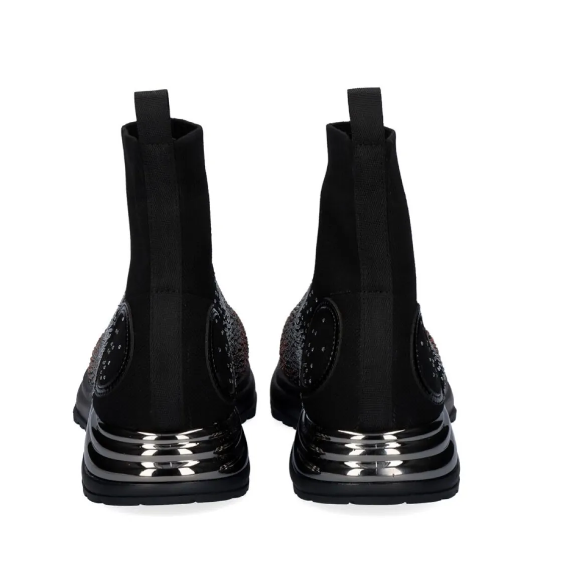 Estilo Meia Y2315-H502 Em Preto Com Brilhantes