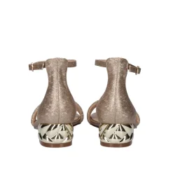 Exe Katy-689 Sandalia De Salto Baixo Dourado