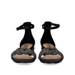 Exe Katy-689 Sandalia Preta De Salto Baixo