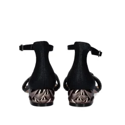 Exe Katy-689 Sandalia Preta De Salto Baixo