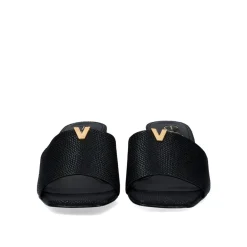 Isabel-572 Sandálias De Salto Baixo Preto De Serpente