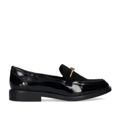 Mocassim Com Detalhe Dourado Virginia-489 Em Preto