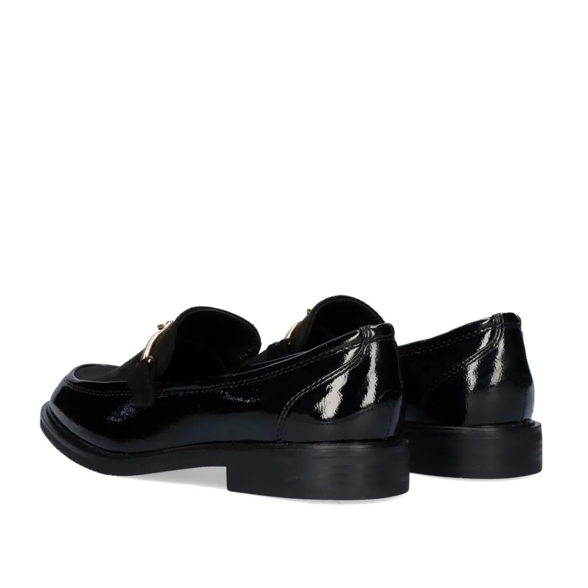 Mocassim Com Detalhe Dourado Virginia-489 Em Preto