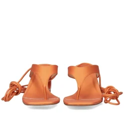 Novo Sandalia De Salto Baixo Brenda-314 Laranja