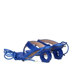 Novo Sandalia De Salto Baixo Brenda-314 Azul