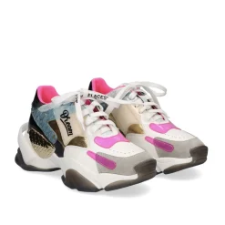 Plataforma Sneaker Xy166-1 Branco Dourado