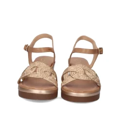 Sandalia Com Cunha Ipanema-926 Rosa Dourado