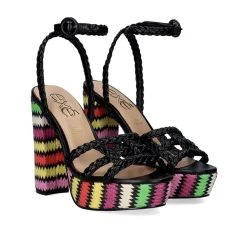 Sandalia De Calcanhar Ophelia-510 Preto