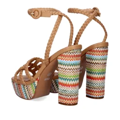 Sandalia De Calcanhar Ophelia-510 Bege