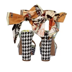 Sandalia De Calcanhar Ophelia-722 Marrom