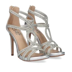 Sandalia De Calcanhar Silvia-528 Prata