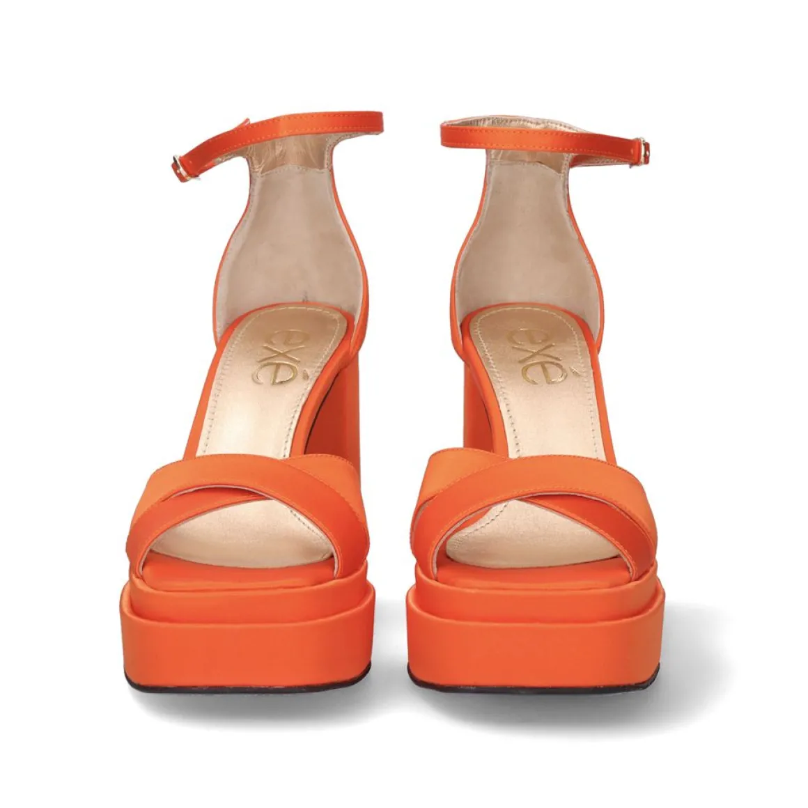 Sandalia De Salto 600 Baci Laranja