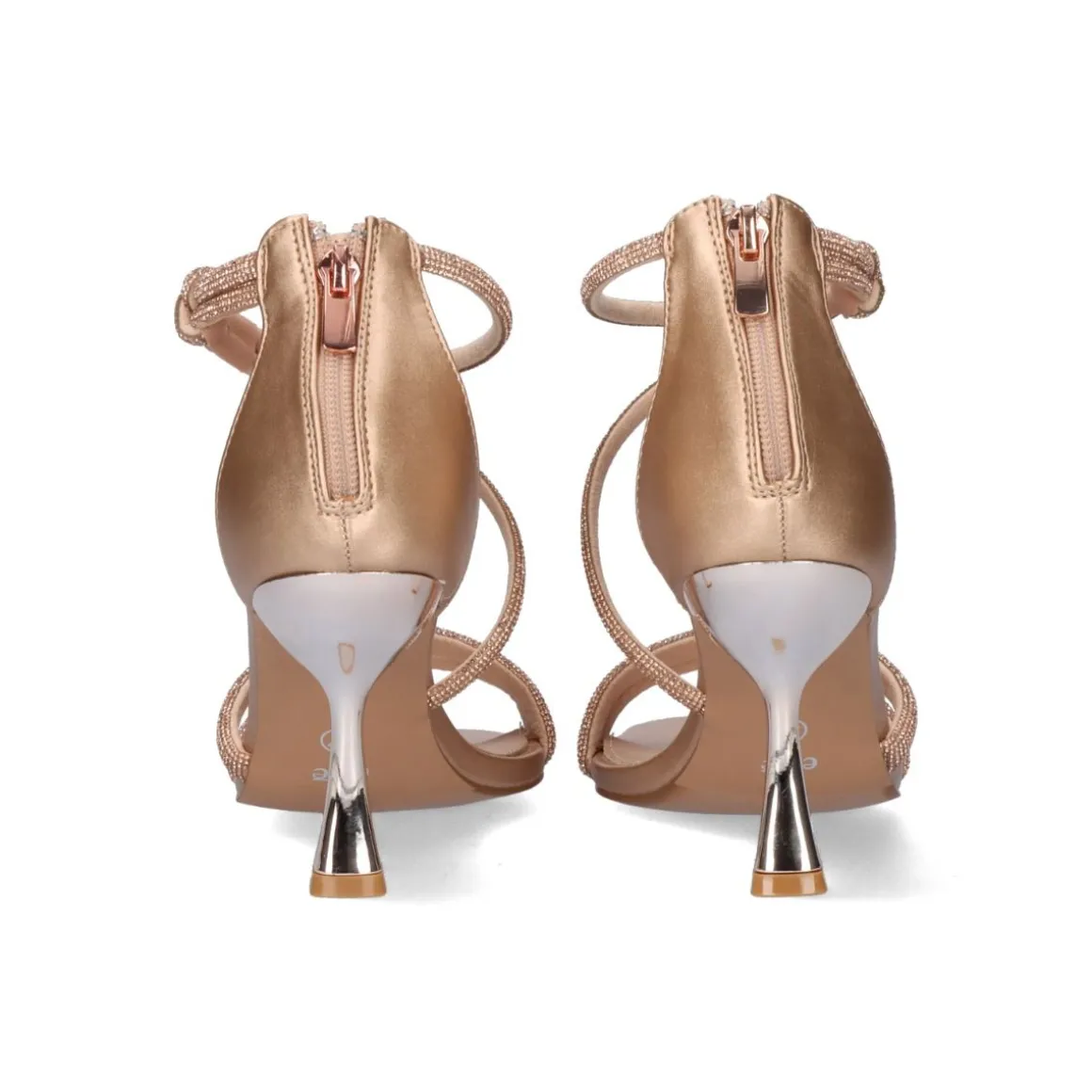 Sandalia De Salto Alto Alberta-946 Rosa Dourado