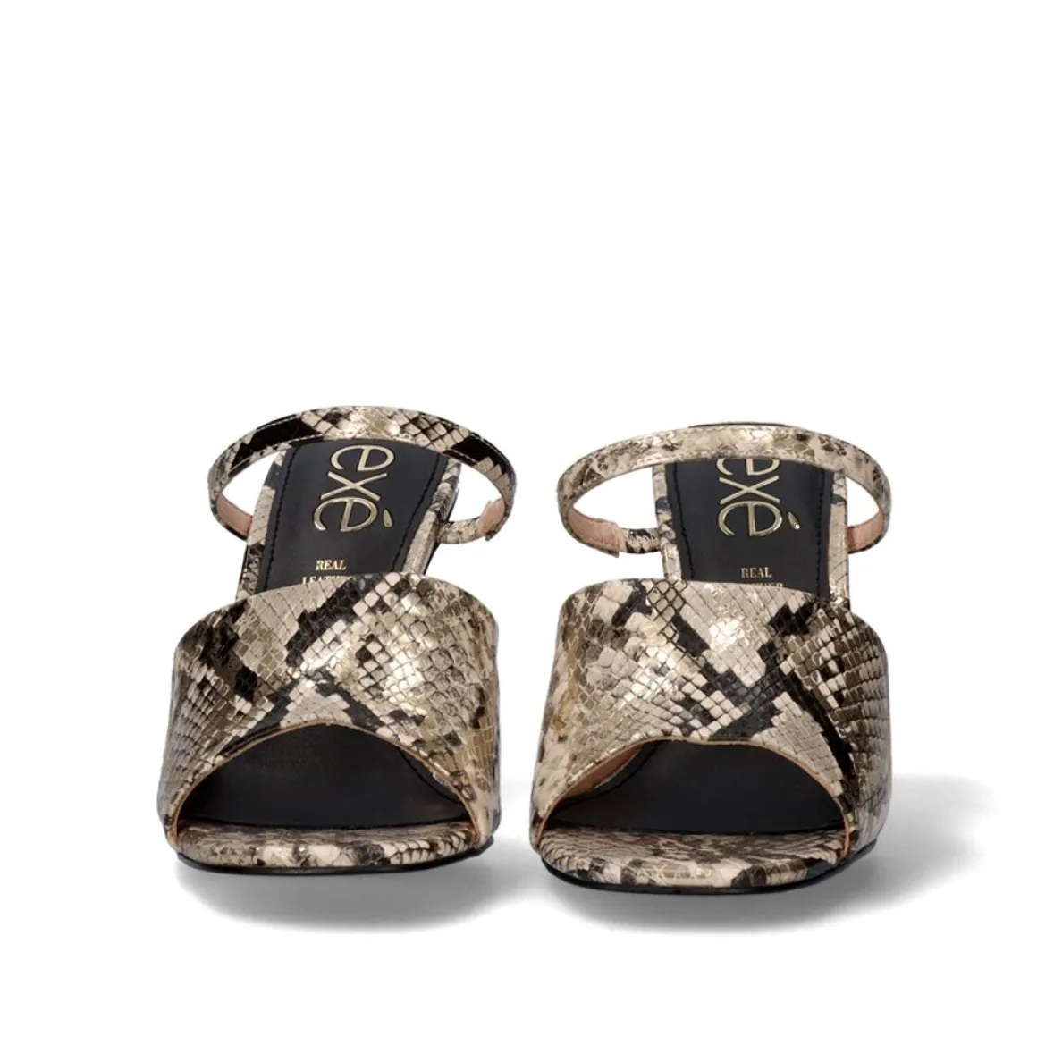 Sandalia De Salto Alto Maggie-865 Cobra Beige