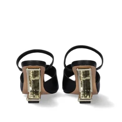 Sandalia De Salto Alto Maggie-865 Strass Preta