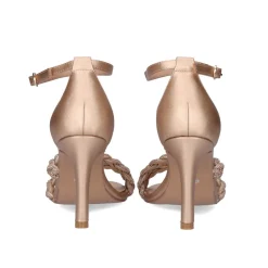 Sandalia De Salto Alto Rebeca-241 Rosa Dourado