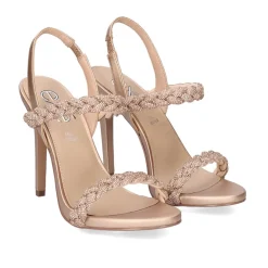 Sandalia De Salto Alto Silvia-640 Ouro Rosa