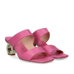 Sandalia De Salto Baixo Brenda-105 Rosa